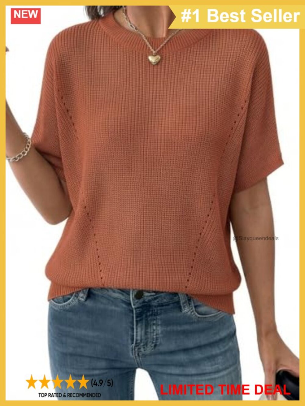 Dokotoo Womens Short Sleeve Rib-Knit Sweater Off Shoulder V Neck Pullover